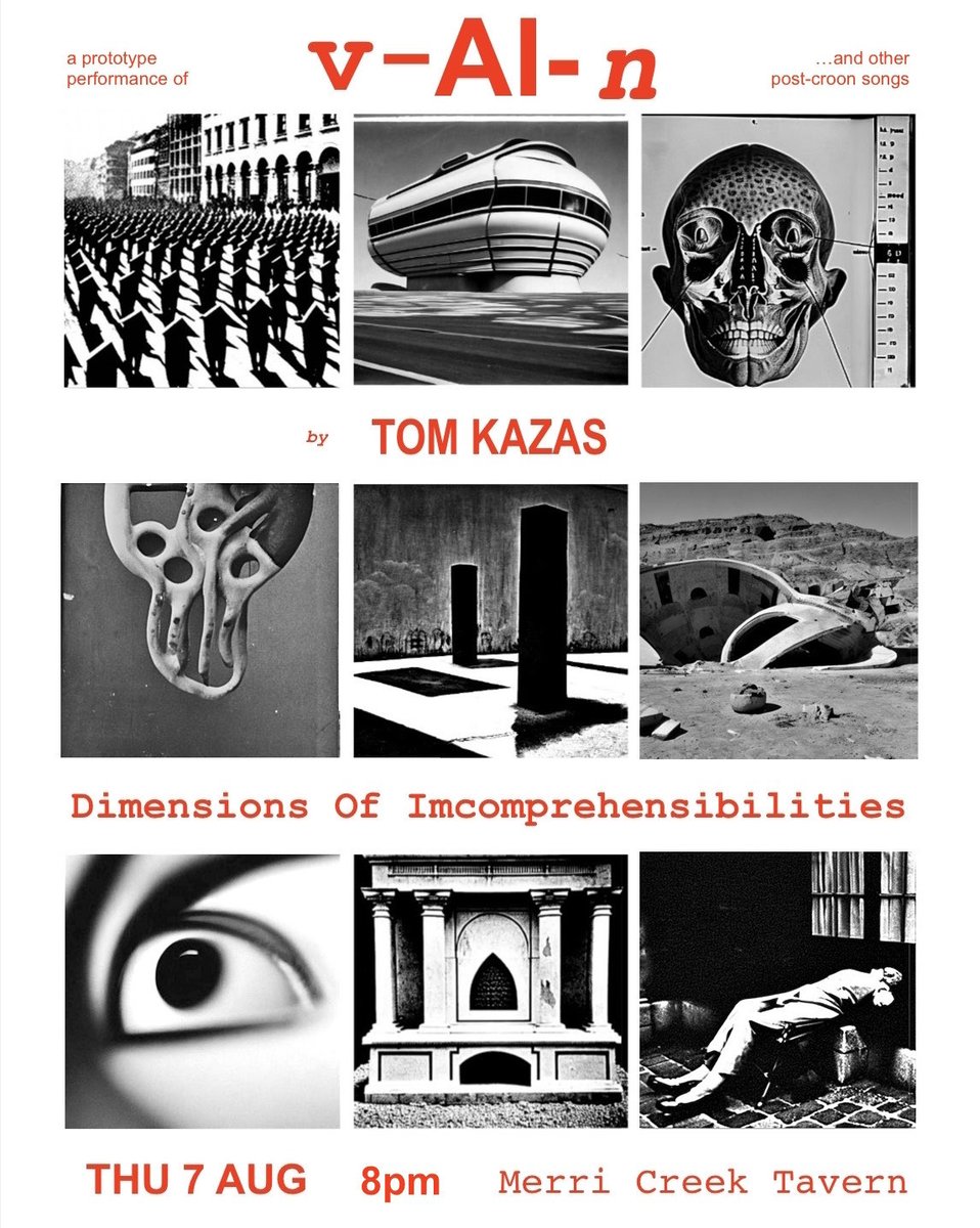 Tom Kazas (@tomkazas) on Twitter photo I’m performing a short prototype of v-AI-n on this night: v for voice / AI as simulant / n the empty placeholder. A speculative pharmakic hyperstition. Images by <a href="/LouisArmxnd/">Louis Armand</a> I’m performing a short prototype of v-AI-n on this night: v for voice / AI as simulant / n the empty placeholder. A speculative pharmakic hyperstition. Images by <a href="/LouisArmxnd/">Louis Armand</a>
