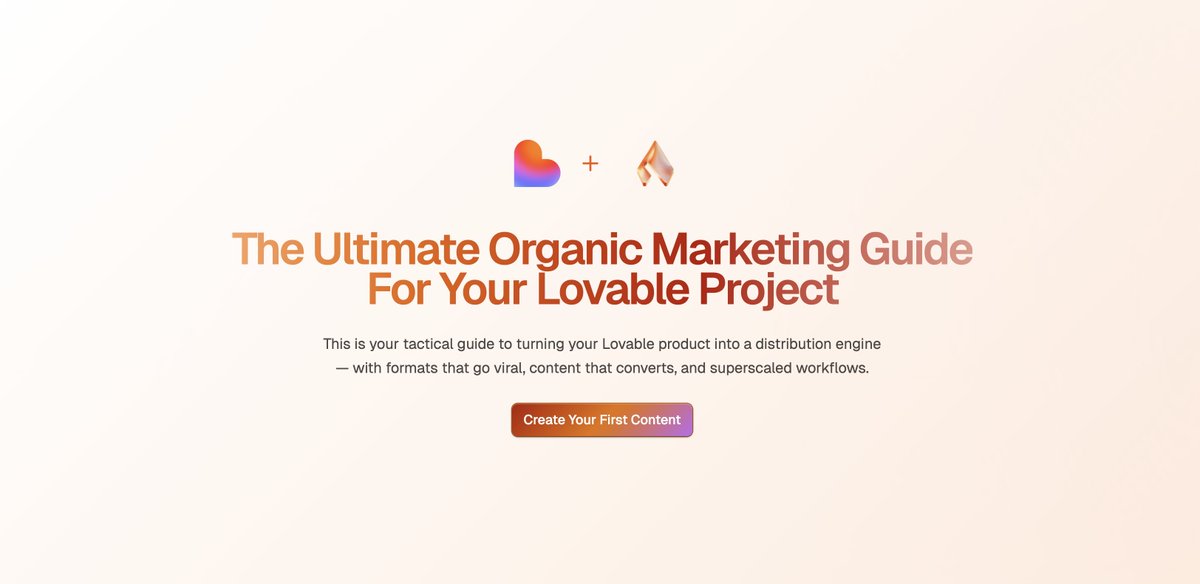 superscale_ai's tweet image. Practical guide to earn your first internet $:
- ship your app using @lovable_dev
- go all in on distribution
- warm up new accounts on tiktok & ig
- ask superscale to give you viral slideshows and videos
- start posting & double down on what works best
You can also follow the…