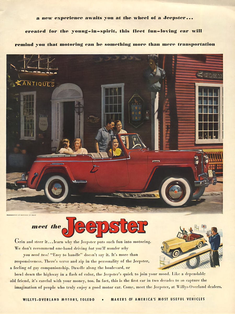 Legendary1941's tweet image. Meet the Jeepster....circa 1949! Happy Wednesday!
...................
#dailyjeeps #wednesday #wednesdayvibes #wednesdaywisdom #legendary1941 #jeep #jeeplife #farm #farmlife #farmjeep #army #WWII #military #war #willys #vintage #legends
