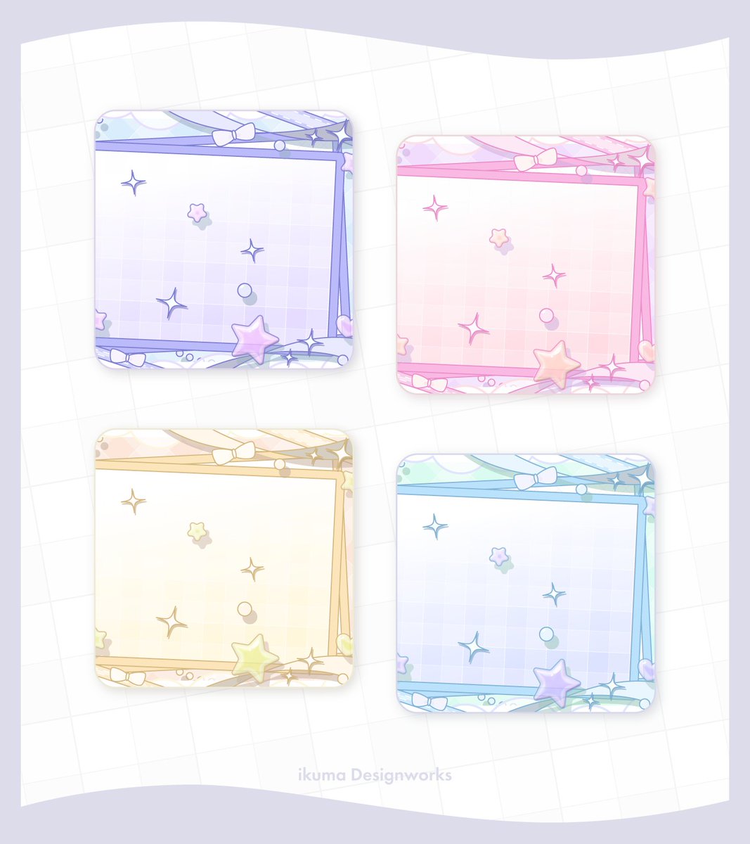 ikuma_design's tweet image. BOOTH素材のカラーをいろいろ考え中..