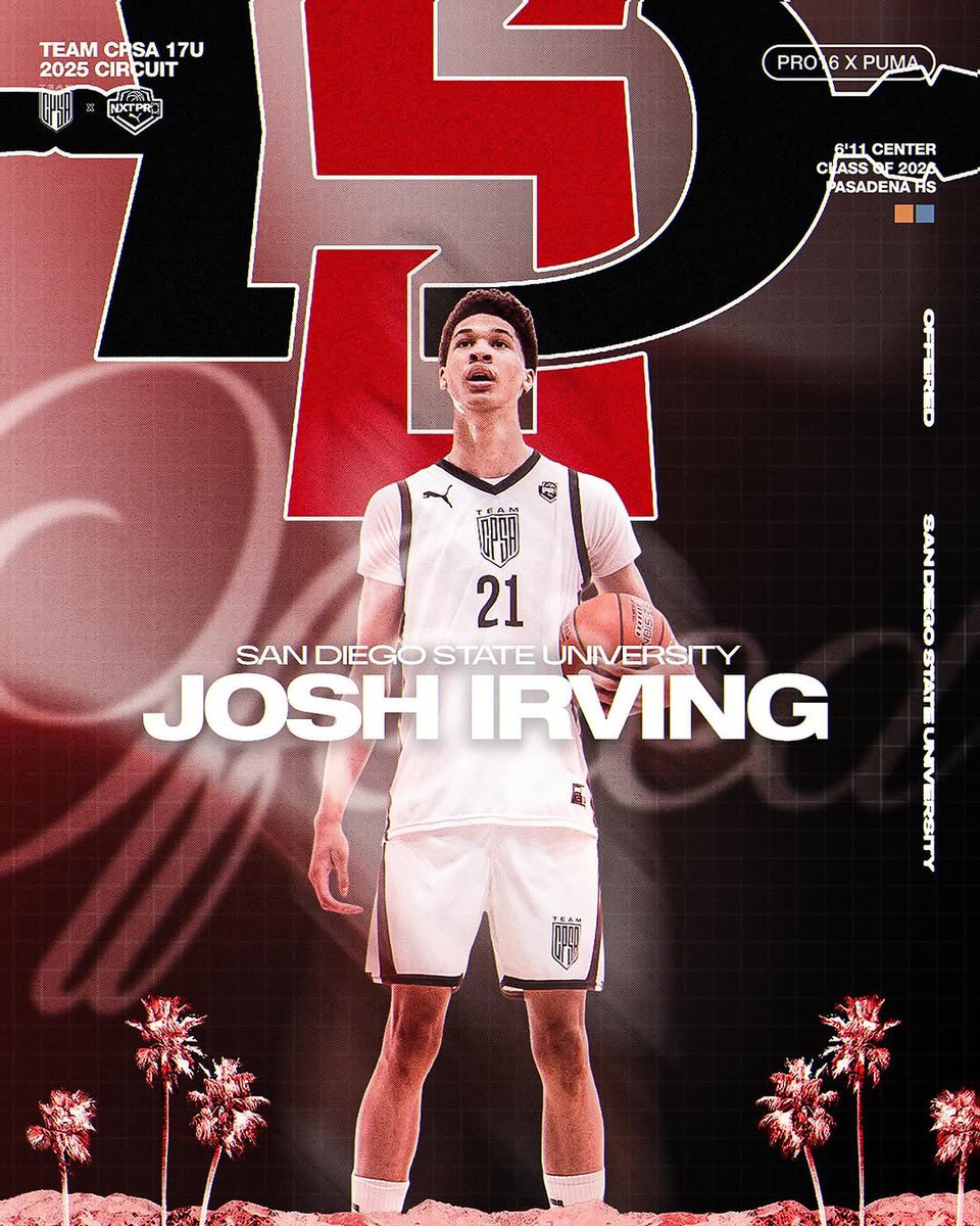 Josh_Irving21's tweet image. Truly grateful to receive an offer from San Diego State University. I&apos;m extremely thankful for this opportunity! #goaztecs