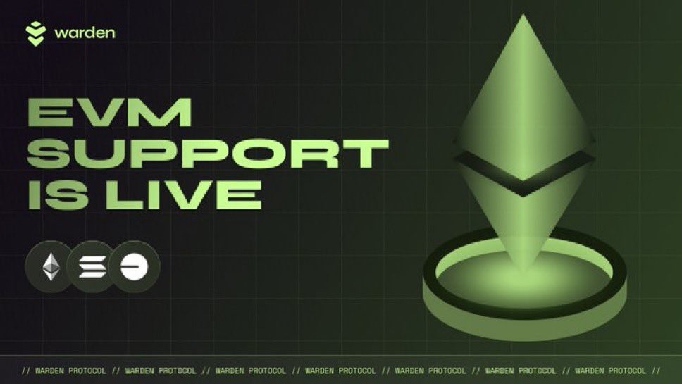 Gwarden 🍀

: The AI Nugget 4 ( The Warden AI now aupports EVM)

Warden App users will now see an EVM address in their wallet. This address enables full access to Ethereum, Base, and their entire ecosystems.

Say It &gt;&gt; Send It &gt;&gt; Swap it &gt;&gt; Instantly.

With natural language