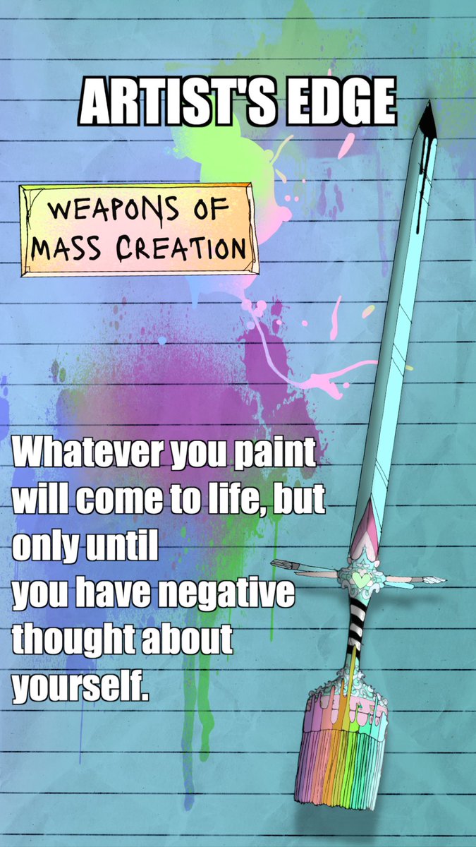 particleink's tweet image. Your art lives if you believe...
Doubt it, it dies.
Still brave enough to create?