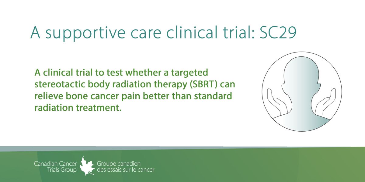CDNCancerTrials's tweet image. As we observe #BoneCancerAwarenessMonth, it is time to recognize the need for better treatments and support for those living with bone cancer through trials like SC29, exploring new ways to manage pain using targeted radiationTherapy. #CCTG
Trial page - > buff.ly/DbQoPiH