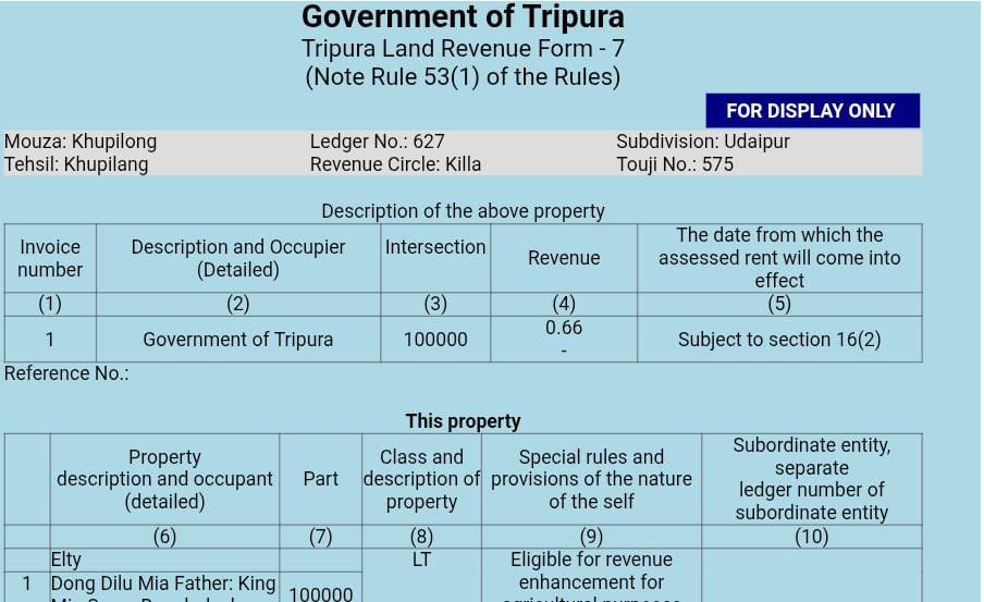 PradyotManikya's tweet image. Land allotment under question is from Udaipur Sub-Division of Tripura and the total land area is 0.22 acres. 

How was land allotted to a foreign national whose address is clearly shown as Bangladesh?

How can a non-Scheduled Tribe (ST) individual be allotted or allowed to buy…