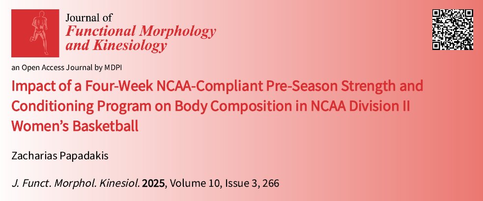 🔥🏀 The latest research in basketball training: Zacharias Papadakis examines the impact of a four-week strength and conditioning program on body composition in women’s basketball.

🔗Read more at: brnw.ch/21wUbE4

#BodyComposition #Basketball #Training #OpenAccess #MDPI