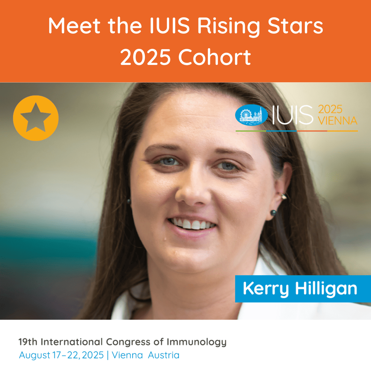 iuis_online's tweet image. Meet Dr Kerry Hilligan, immunologist at NZ’s Malaghan Institute. At #IUIS2025, she’ll present “Inflammatory imprinting shapes host responses to respiratory infection.” Catch Kerry & other #RisingStars in #Immunology! 🔬🌍 loom.ly/CwagY2g #RisingStars2025