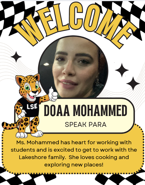 Welcome aboard, Ms. Mohammed!  She is joining the team as a SPEAK para.   We're thrilled to have you as part of the Lakeshore family. Let’s make this year the best one yet! 🎉 #LakeshoreLeopards #Welcome #AmazingRace <a href="/PrincipalBenton/">Richarria Benton M. Ed</a> <a href="/MrsBurke_LSE/">Melyssa Burke</a>