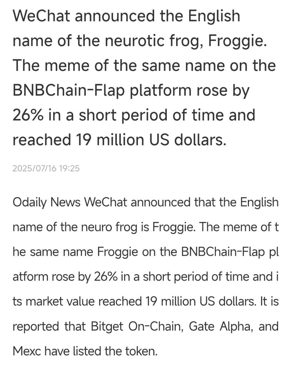 froggie_bsc0's tweet image. Are you keeping up with Froggie?🟢🟢🟢

froggie is being followed by more news and KOLs.📌

The next appearance of froggie will be 50M---100M📈

m.odaily.news/newsflash/4392…