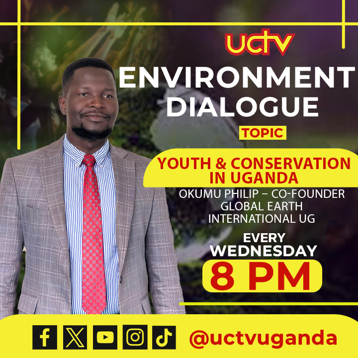 uctvuganda's tweet photo. Join us tonight for Environment Dialogue
Topic: Youth & Conservation in Uganda
#EnvironmentDialogue #Conservation #YouthAction #UCTVUpdates #UgandaCatholicTelevision https://t.co/wM3K97mpDT