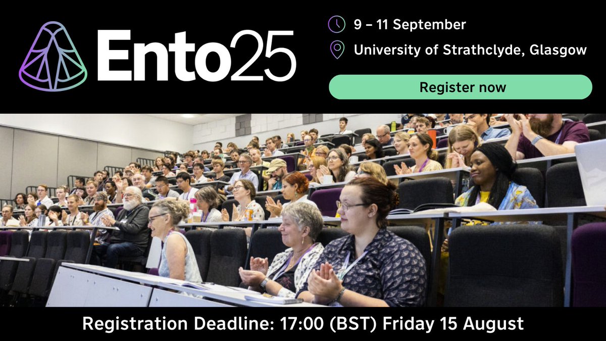 RoyEntSoc's tweet image. With one month left to join the entomological community this September, we are excited to invite you to #Ento25 🦋
Programme coming soon - Register 🔽
royensoc.co.uk/event/ento25
#StrathLife @UniStrathclyde @UniStrathNews @UofGlasgow #Glasgow #Entomology #InsectDecline #PhD #STEM