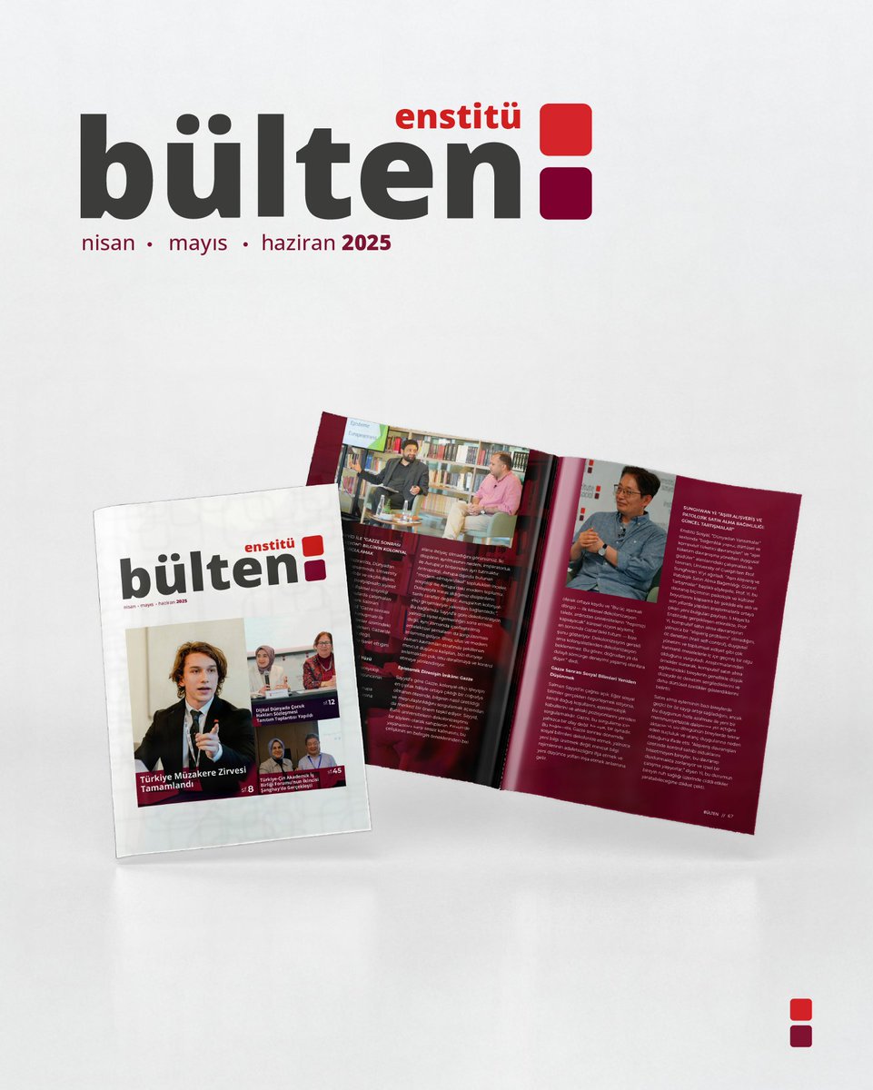 Enstitü Bülten yeni sayısı yayında!
Nisan, Mayıs ve Haziran aylarında gerçekleştirdiğimiz etkinlikleri, son yayınlarımızı ve eğitim alanındaki güncel tartışmaları derleyen bültenimize web sitemizden ulaşabilirsiniz.
enstitusosyal.org/uploads/public…