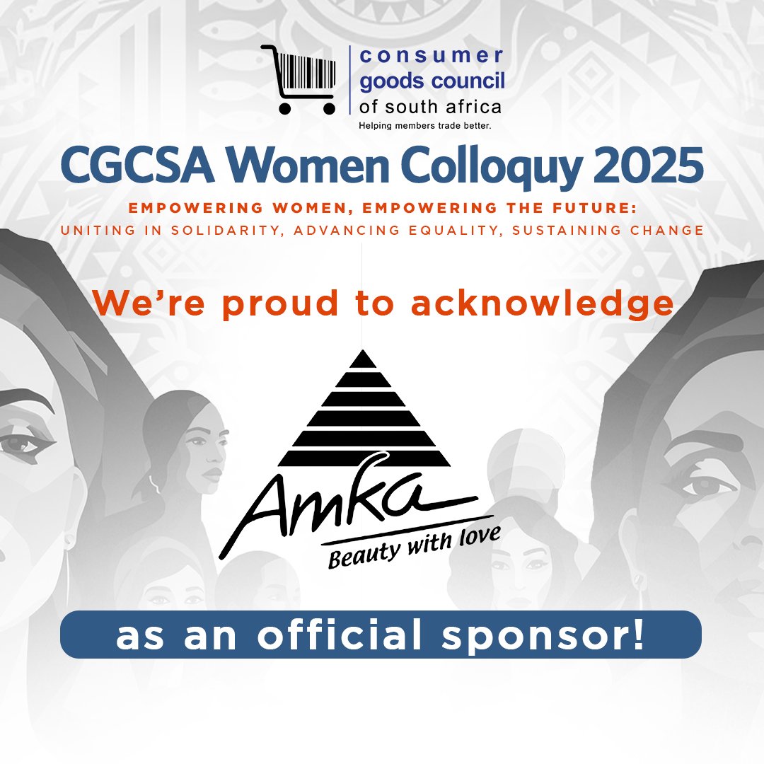 From humble beginnings as a small family run operation, Amka has grown into one of SA’s most influential manufacturing and marketing enterprises.

Join us for a day of powerful conversations made possible by sponsors like Amka!

🔗 bit.ly/45x9YRL

#CGCSAWomenColloquy2025