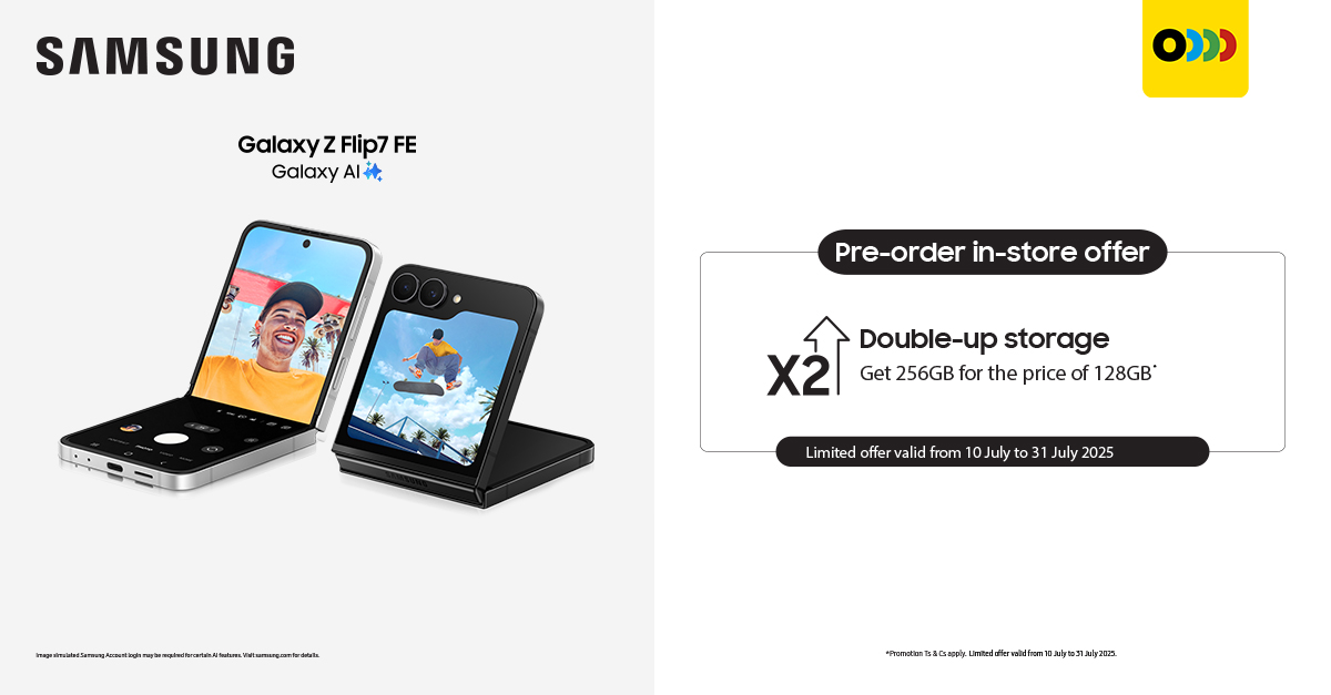 Makro_SA's tweet image. Our slimmest Galaxy Z Flip yet.
Big performance. Bold design. Built to fold into your life. bit.ly/4eMxNHX
#GalaxyZFlip #MakroTech #FoldableFuture