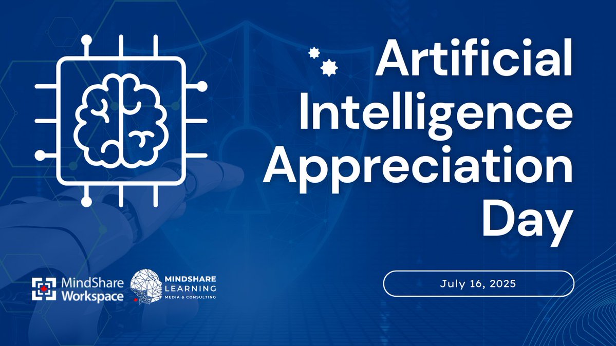 MindShareWork's tweet image. 🤖 Happy AI Appreciation Day! 
At MindShare Workspace, we see AI boosting productivity and innovation every day.
Stay tuned for AI &amp;amp; Ideas: A Networking Social — coming soon!
Let’s shape the future of work together. #AIAppreciationDay #FutureOfWork #AIAndIdeas @mindsharelearn