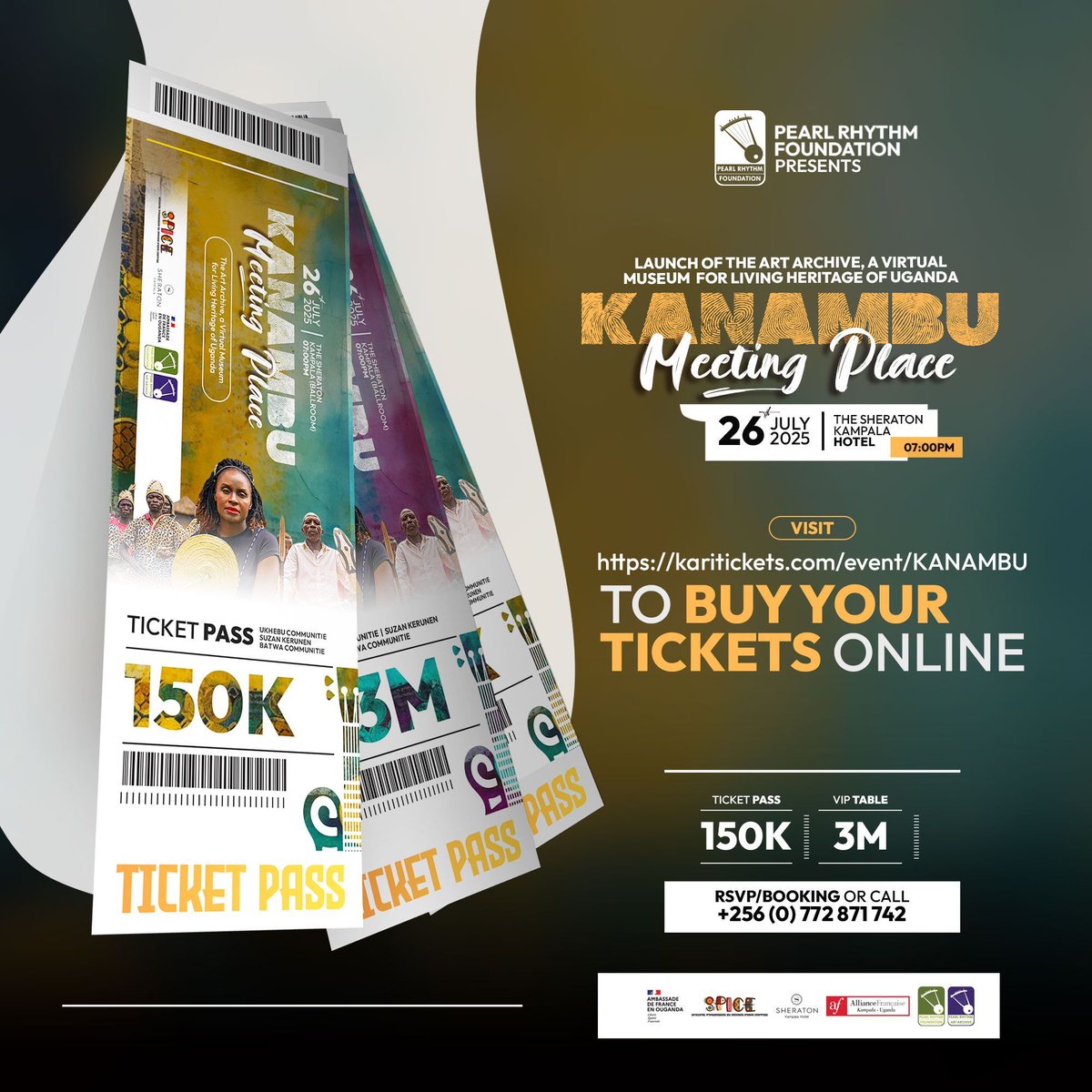PearlRhythm's tweet image. Join us at the Sheraton Kampala Hotel Ballroom on July 26, 2025 for the Art Archive launch Supported by @Franceinuganda in collaboration with SPICE project. Dont miss showcases the Batwa, Ukebhu, and Alur communities.
- Venue: Sheraton Hotel Ballroom
- Time: 7:00pm