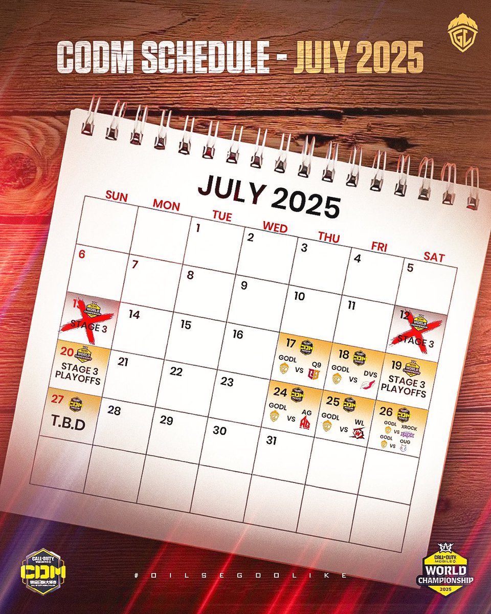 Mark the dates, our battle for glory begins tomorrow! 🗓️

#DilSeGodLike #CODM