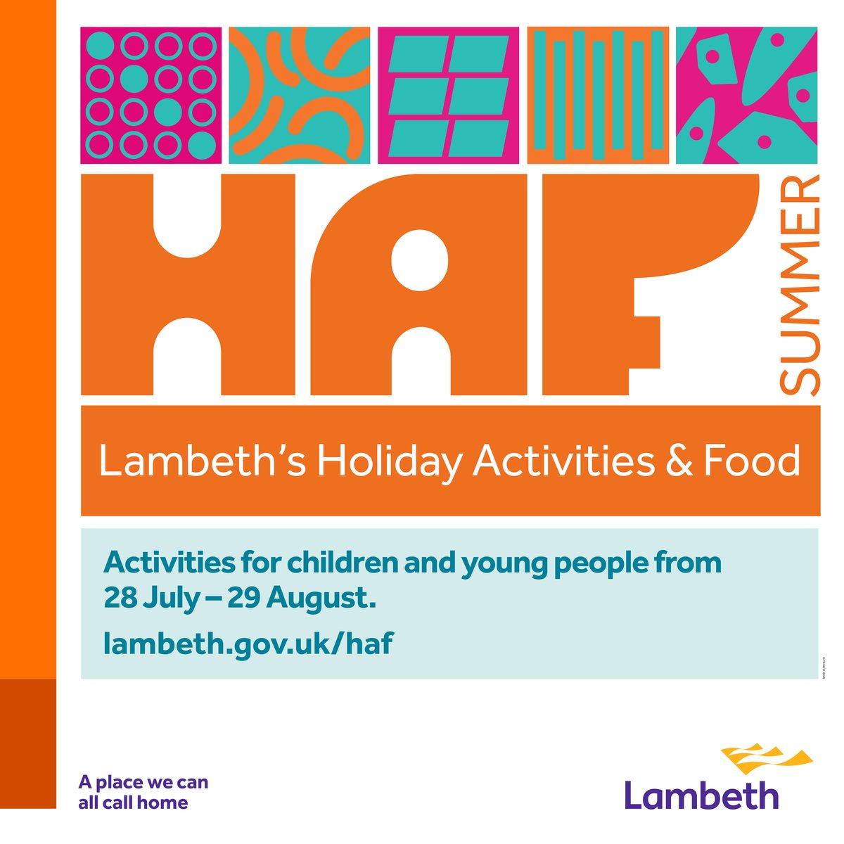 lambeth_council's tweet image. Do you have a child aged 4-16 on benefits-related free school meals? 🍲
Our Summer HAF programme kicks off on July 28 and contains a wide variety of activities 🤩
Sign up is open, so book your spot 👉brnw.ch/21wUbDN
#SummerHAF25