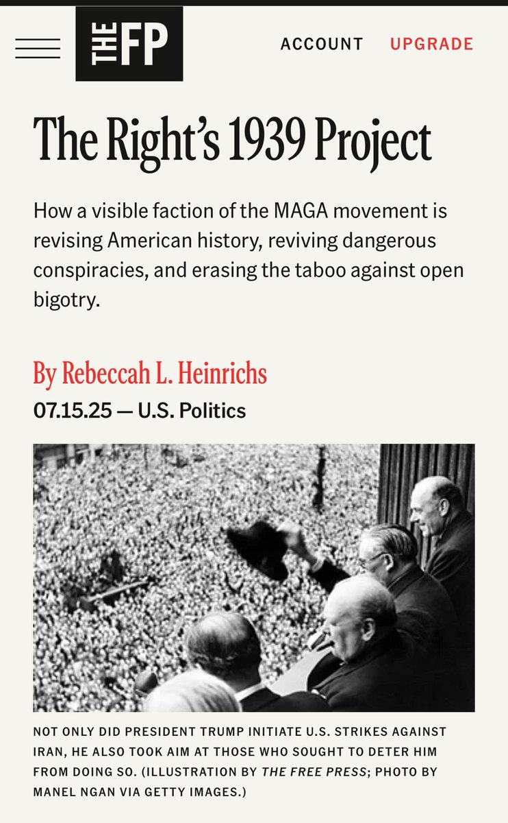 Rebeccah Heinrichs (@rlheinrichs) on Twitter photo My first essay in the <a href="/TheFP/">The Free Press</a>, on the push to rewrite America’s identity to turn her focus inward and to turn her back to the world she helped build. My first essay in the <a href="/TheFP/">The Free Press</a>, on the push to rewrite America’s identity to turn her focus inward and to turn her back to the world she helped build.