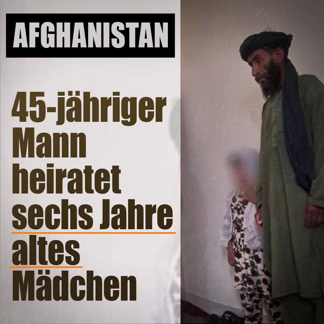 Wenn zwei Menschen im Bund der Ehe zusammenfinden, ist das eigentlich ein Grund zur Freude. Nicht aber im Fall eines sechsjährigen Mädchens, das in der Provinz Helmand gegen Geld mit einem 45-jährigen Afghanen verheiratet wurde. nius.de/ausland/news/a…