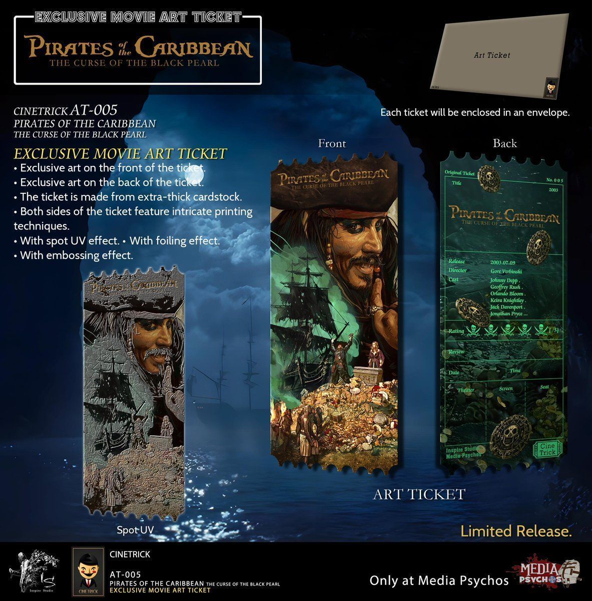 media_psychos's tweet photo. Exclusive metal tickets!  

Oppenheimer 
Jaws 
Interstellar 
Pirates of the Carribean : The Curse of the Black Pearl 
Spirited Away 
Wicked 
Top Gun: Maverick 

Join our Inspire Studio Group Buy today!
https://t.co/NBwmr78fJS https://t.co/KlEeczk2K9