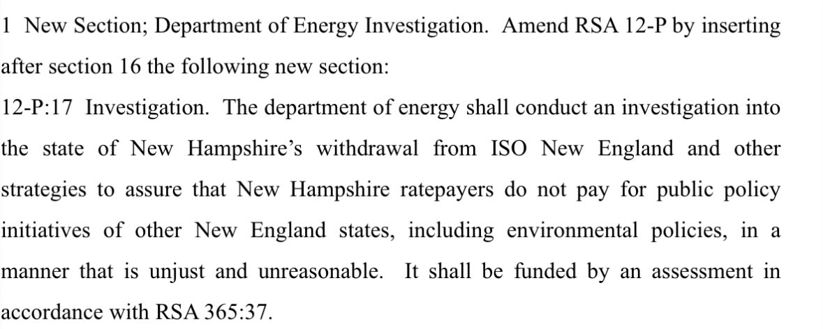 CTEHR's tweet image. Among the 100+ bills signed into law yesterday was this-->
Do you think NH should leave ISO-NE and stop paying for the "green scam" being run my Maine and Massachusetts?