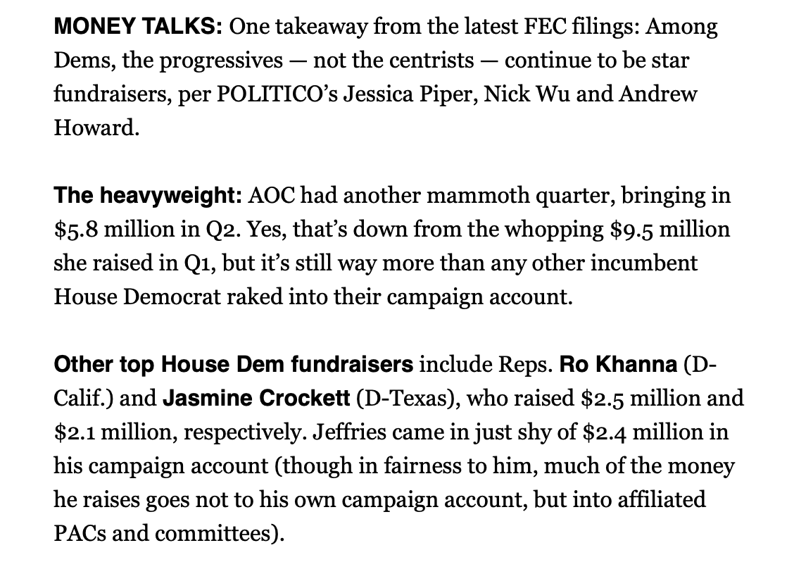 Nicholas Wu (@nicholaswu12) on Twitter photo some early takeaways from FEC night w/ <a href="/jsscppr/">Jessica Piper</a> + <a href="/andrewjfhoward/">Andrew Howard</a>:
politico.com/newsletters/pl⦠some early takeaways from FEC night w/ <a href="/jsscppr/">Jessica Piper</a> + <a href="/andrewjfhoward/">Andrew Howard</a>:
politico.com/newsletters/plā¦