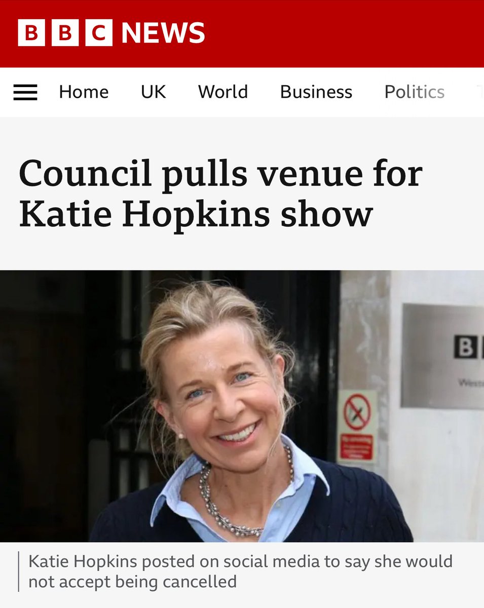 KTHopkins's tweet image. Fully SOLD OUT for 4 months. Cancelled with 3 days notice. Rugby council must allow my show to go ahead. Taxpayer funded idiocy.
Ps - do come to Cardiff.
