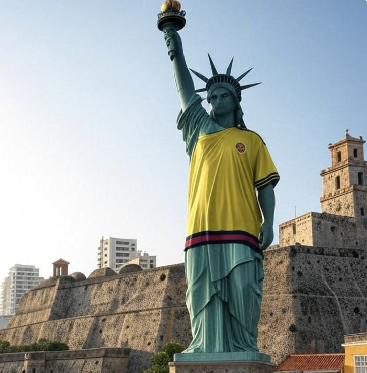MartinSantosR's tweet photo. Llega la estatua de la libertad a Cartagena. https://t.co/ps10FzXzYF