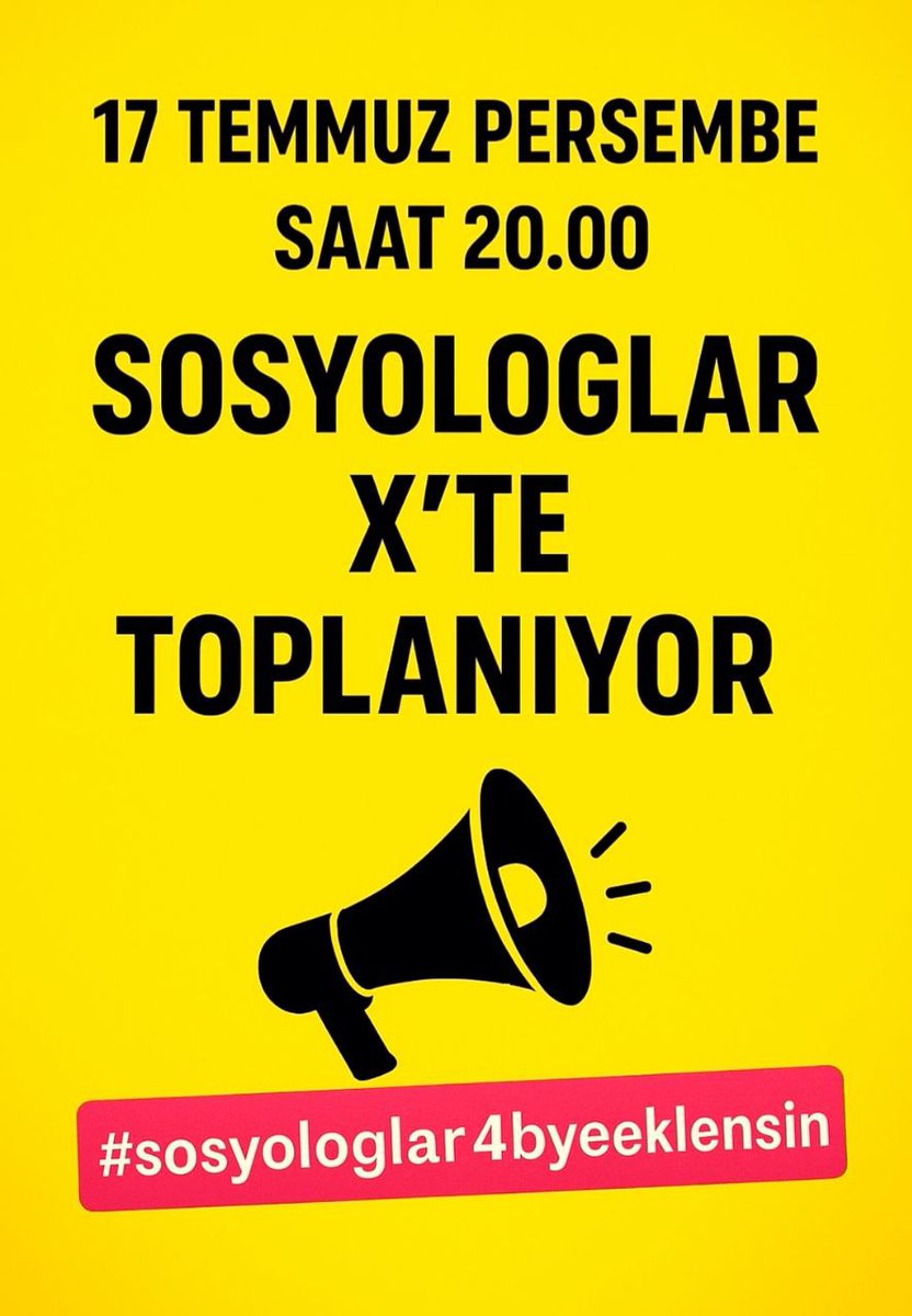 Sosyologlar seslerini duyurmaya devam ediyor . X te buluşalım