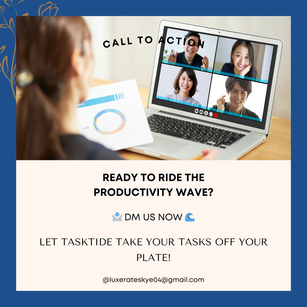 Task_Tide's tweet image. 📌 Research &amp;amp; Report
📌 Social Media Management
📌 Customer Support
📌 Administrative Support

Ready to ride the wave of productivity? 🌊
#TaskTide #VirtualAssistant #WhatWeOffer #ProductivityPartner #SmallBizSupport