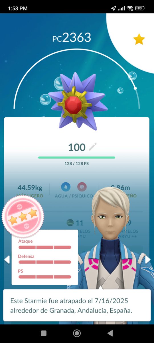 Cuando en Pokémon GO me sale un perfecto que sé que va a tener nueva mega, celebro 😎👏🏻