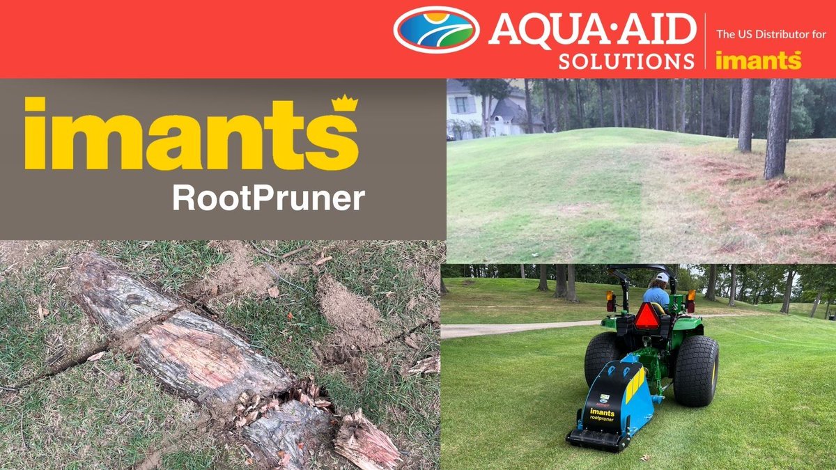 Tame your roots, protect your turf! 

The <a href="/ImantsBV/">Imants</a> RootPruner delivers precise, clean cuts to invasive roots without upheaving your surface. Treat impacted turf areas where tree roots are stealing moisture and nutrients. Mitigate damage to expensive bunker liner systems by