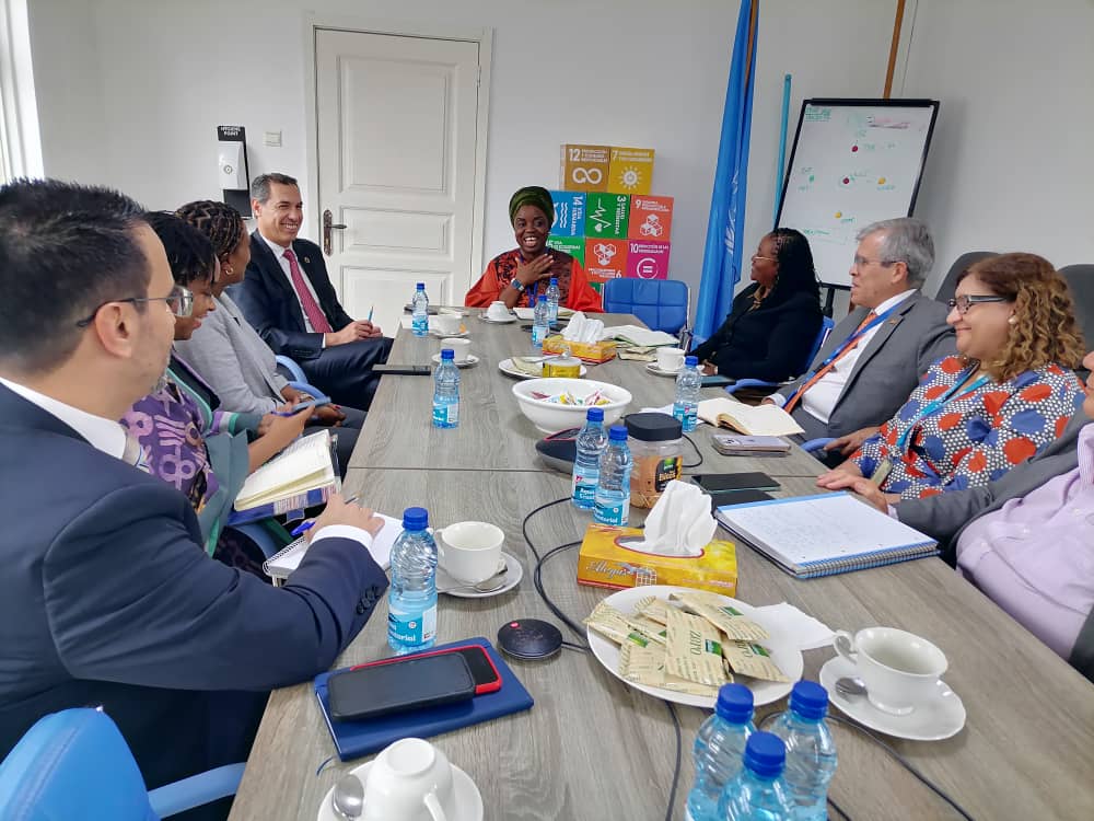 unwomenAU's tweet image. AU #MYCM also had @unwomenAU convene w/@ONUGuineaEcua RC, Antonio Aranibar. They emphasized the need for the sister agencies to mainstream gender equality in all implementation efforts.