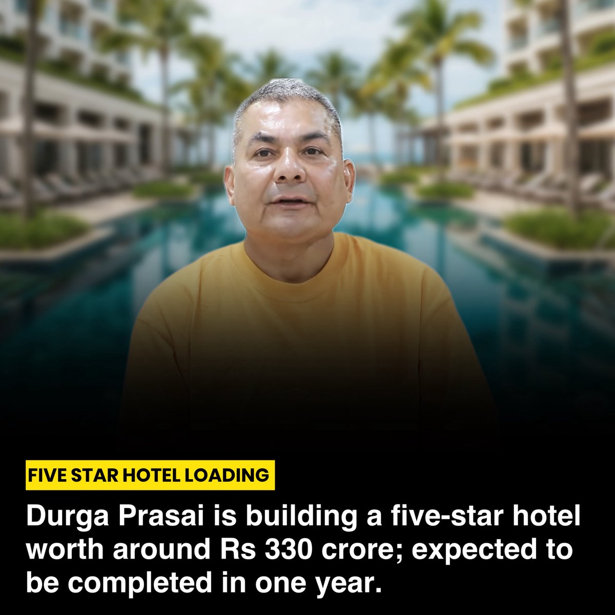 NoNext_Question's tweet photo. Businessman and activist Durga Prasai is building a five-star luxury hotel in Birtamod, Jhapa. The hotel is expected to be completed within a year, with an estimated investment of Rs 330 Crore (Rs 3.30 billion).
#jhapa #birtamode #hotel #visitnepal #nonextquestion https://t.co/5PSRQI8miI