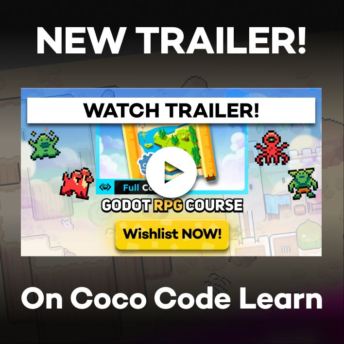 CocoCodeYT's tweet image. 🚧 I’m working on new Godot RPG Course! Check what’s new! ➡️
🎁 Want to receive exclusive content + rewards? Wishlist Today: bit.ly/CCL-ytc-N66