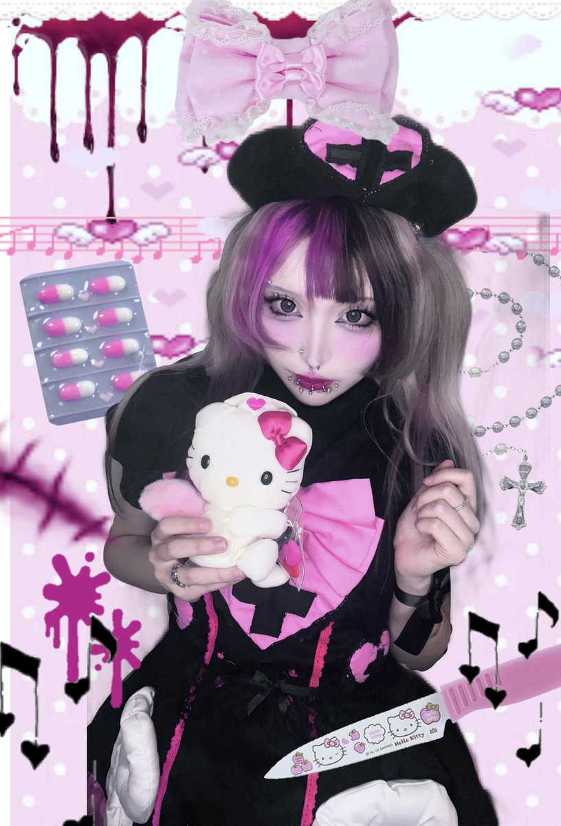 pulla4ngel's tweet image. ワンピース作りました💉💗