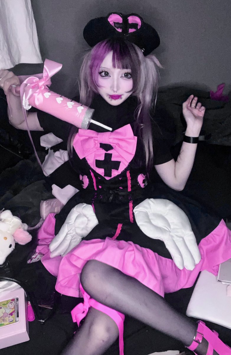 pulla4ngel's tweet image. ワンピース作りました💉💗