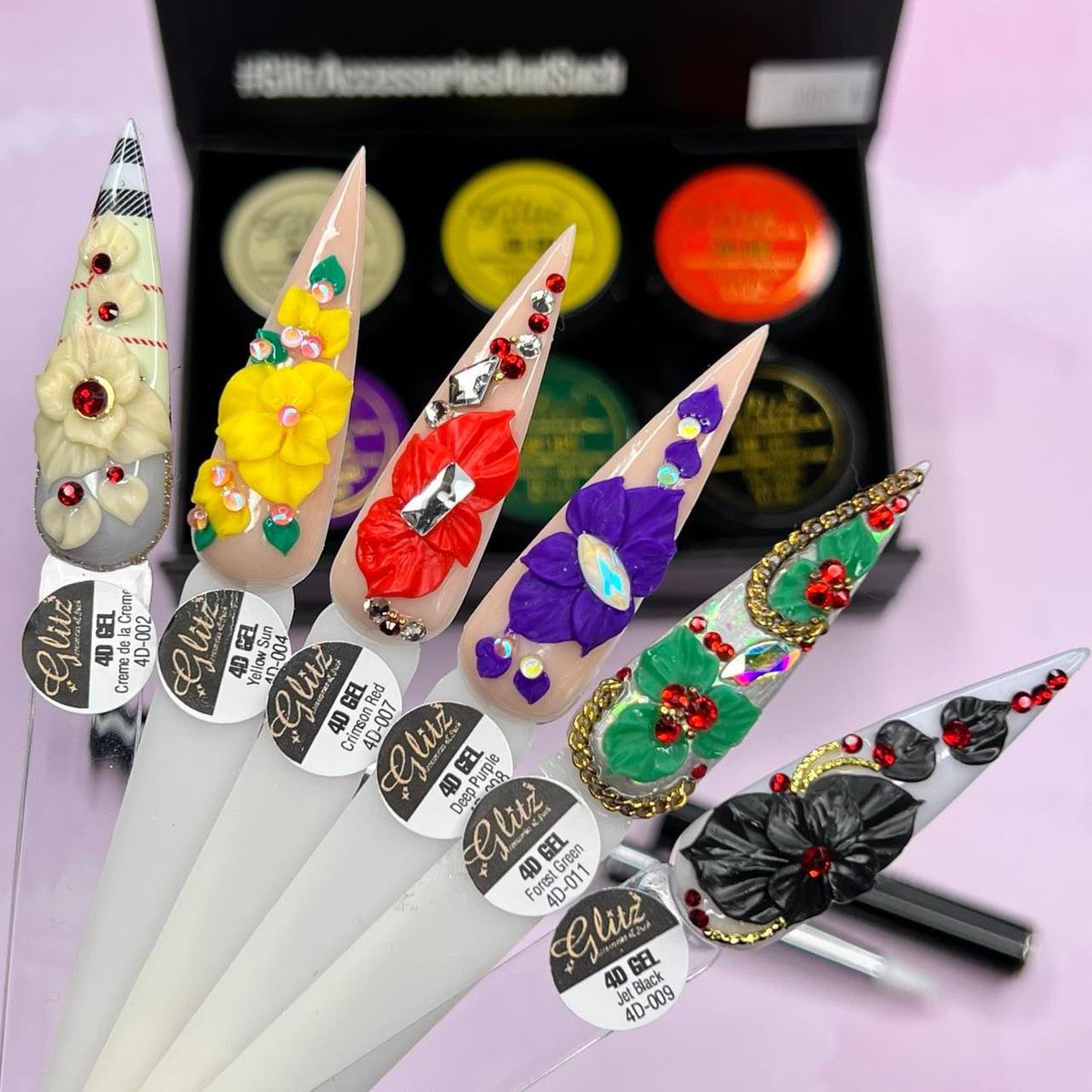 GlitzAccessorie's tweet image. 🌼 5-Min Nail Art: 3D Flowers 💅
Glitz 4D Gel = flexible, lightweight &amp;amp; cures only when you’re ready.
✅ Tacky-free
✅ Lasts 4+ weeks
✅ Total sculpting control
Perfect for beginners &amp;amp; pros!

🎥 Watch &amp;amp; shop:
GlitzAccessoriesAndSuch.com

#glitz4dgel #3Dnailart #nailtutorial