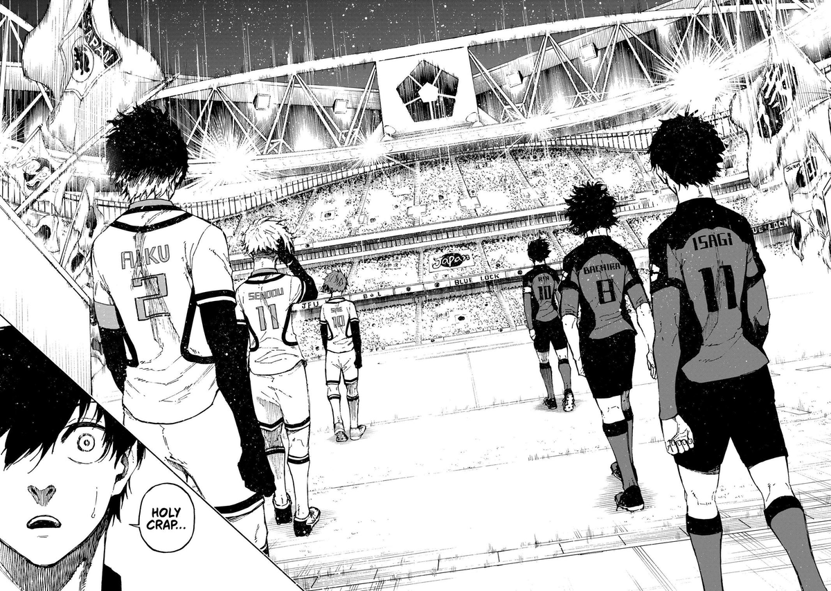 GThibau3's tweet photo. The current situation in Blue Lock:
The first match of the World Cup is about to begin, and I thought it was time to do a summary of the manga and the current situation.
#BlueLock #BLUELOCK311 https://t.co/1disrLLt4G