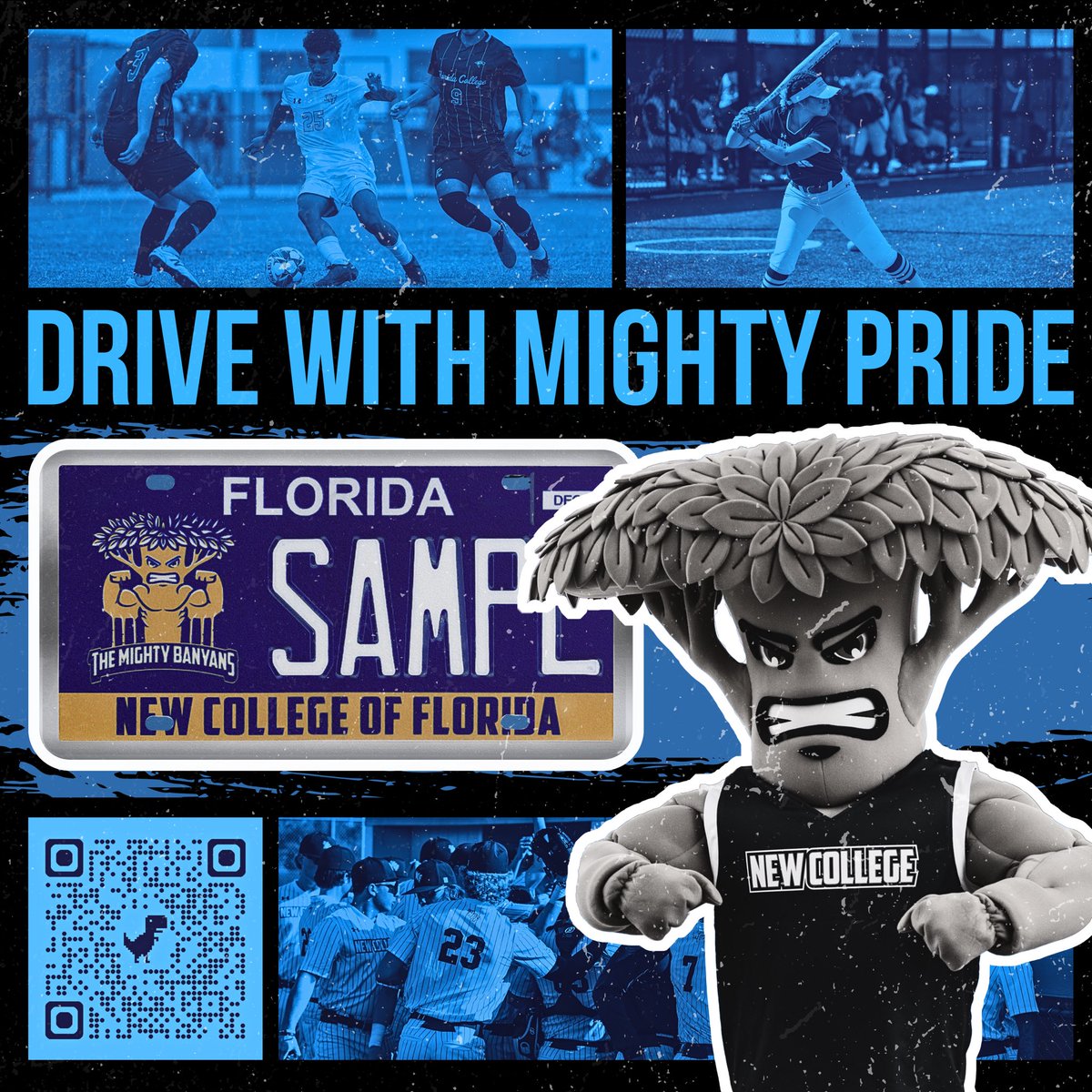 Drive with Mighty Pride! Show your support for student-athletes on and off the field — gear up with the new college license plate today. #MightyPride #StudentAthleteStrong #DriveWithPurpose  

Every plate purchased helps steer students toward success by supporting scholarships.