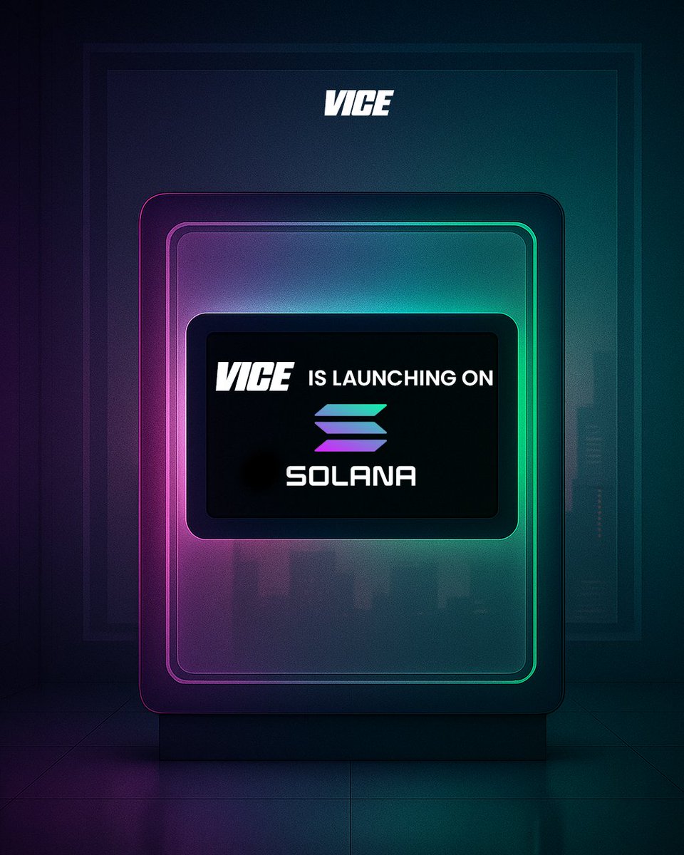 $VICE is launching on Solana! 🤩 
We’ve established a top-tier strategic partnership which opens $VICE up to deep liquidity and exposure to the most viral ecosystem in crypto 🌊
This means:
• Huge new liquidity 🔓
• Lightning-fast, low-cost trading 🔁
• Access to a whole new