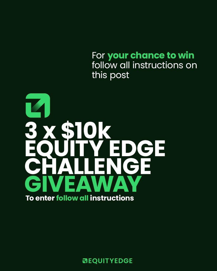 Trader Percy (@traderpercy) on Twitter photo 🎁 <a href="/EquityEdgeUK/">Equity Edge</a> offering 40% OFF to CELEBRATE MT5. 🎁
3x10K Giveaway
✅ Follow <a href="/EquityEdgeUK/">Equity Edge</a> <a href="/EquitySpace1/">Prop Trader</a> <a href="/traderpercy/">Trader Percy</a>
✅ Like & Repost.
✅ Like & RT Quoted post
✅ Tag friends
⏳Winners after 72 Hours. 🎁 <a href="/EquityEdgeUK/">Equity Edge</a> offering 40% OFF to CELEBRATE MT5. 🎁
3x10K Giveaway
✅ Follow <a href="/EquityEdgeUK/">Equity Edge</a> <a href="/EquitySpace1/">Prop Trader</a> <a href="/traderpercy/">Trader Percy</a>
✅ Like & Repost.
✅ Like & RT Quoted post
✅ Tag friends
⏳Winners after 72 Hours.