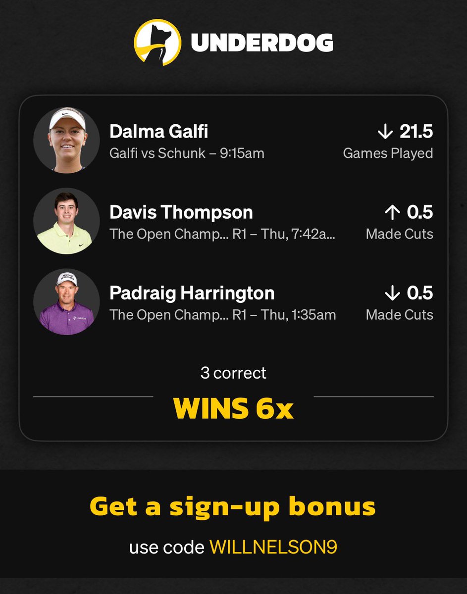Stats2Stacks's tweet image. Underdog slip to start your morning 🌤️
Link: play.underdogfantasy.com/es-gBd5pSrHGP
❤️ if tailing!