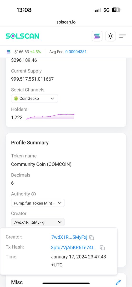 Bemused49's tweet photo. #Comcoin is the 1st ever PF token minted during their beta phase.
Meanwhile it’s silently moved from 50k to 250-300k range last couple weeks & now holding:
-A bunch of whales been bundling up the supply
-No word of it on TL
-The x account was recently protected & website taken down
Strange activities…
Something brewing? 🧐