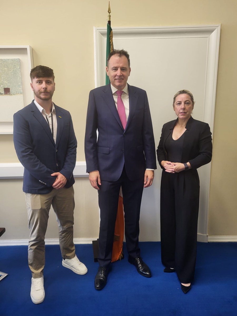 McConalogue's tweet image. Good to meet with Darina Dunne and Eoin Ryan from Irish Physical Activity Alliance.