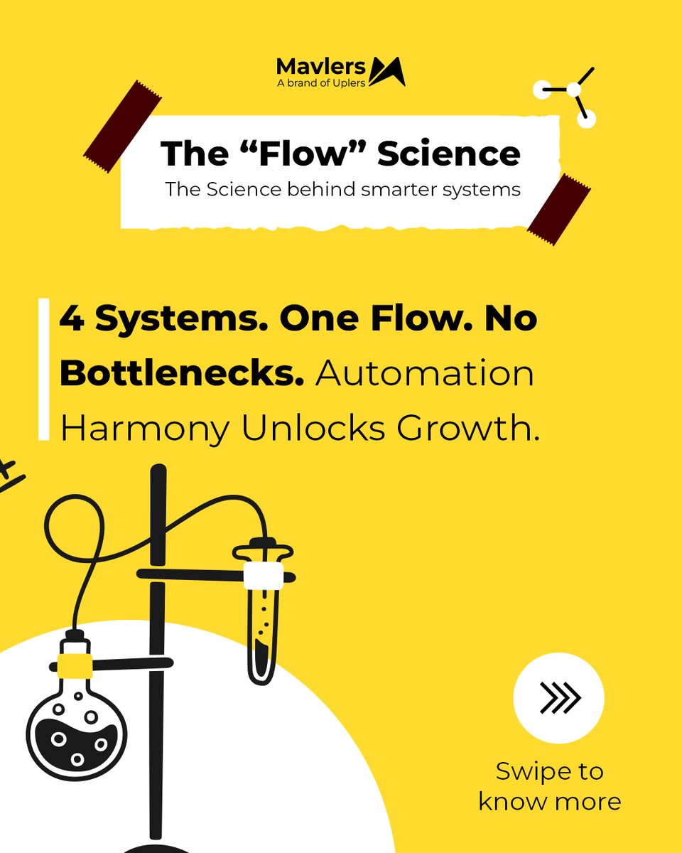 wearemavlers's tweet image. 🚨 Episode 15 of #FlowScience is here. Making your tech stack talk — and flow.
Best tools in the world mean nothing if they don&apos;t work together. Broken handoffs = revenue drag.
We mapped the 4 essential systems that must sync for scalable growth.