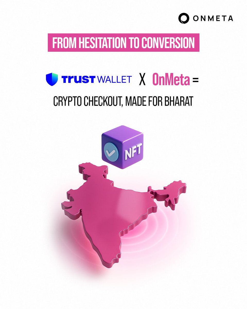 Onmeta (@onmetahq) on Twitter photo What if <a href="/TrustWalletInd/">TrustWallet_India</a> didn’t just support INR… but felt built for India?
With OnMeta’s fiat checkout:
Tap → Token.
No drop-offs. No drama.
Trust shouldn’t just be the name — it should be the UX. 🇮🇳
#TrustWallet #NFTCheckout #CryptoForIndia #Web3UX #UPI #OnMeta What if <a href="/TrustWalletInd/">TrustWallet_India</a> didn’t just support INR… but felt built for India?
With OnMeta’s fiat checkout:
Tap → Token.
No drop-offs. No drama.
Trust shouldn’t just be the name — it should be the UX. 🇮🇳
#TrustWallet #NFTCheckout #CryptoForIndia #Web3UX #UPI #OnMeta