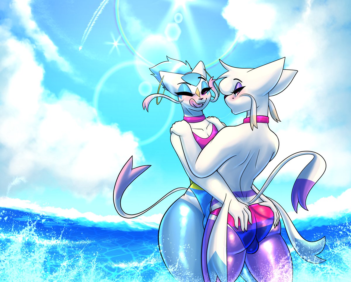 Hey everyone! I contributed in an art pack hosted by Weavile. Take a look at what I did here featuring @/wingedwilly 💜🩵! Link to the art pack below!