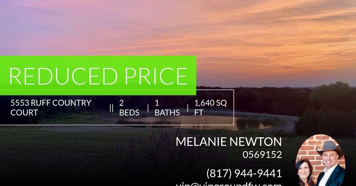 📍 Reduced Price 📍 This recently reduced home at 5553 Ruff Country Court in Granbury won't last long, so, don't wait to set up a showing! Reach out here or at (817) 944-9441 for more information! homeforsale.at/5553_RUFF_COUN…